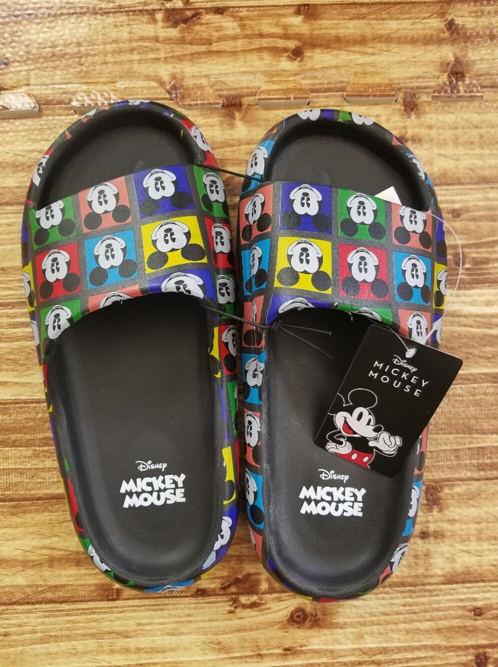 Disney Mickey Mouse Pool Slide Sandals Men's Size 9 Sliders Flip Flops